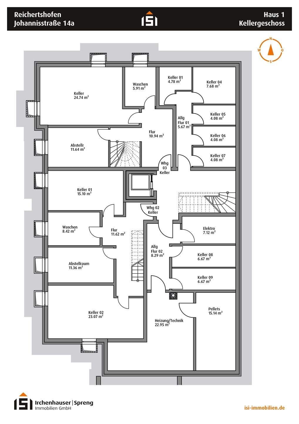 Immobilie in Reichertshofen - Reichertshofen! 4-ZKB OG-Whg. mit 7 m² West-Balkon, FBH, elektr. Rollläden, Videosprech., Keller! - Bild 4