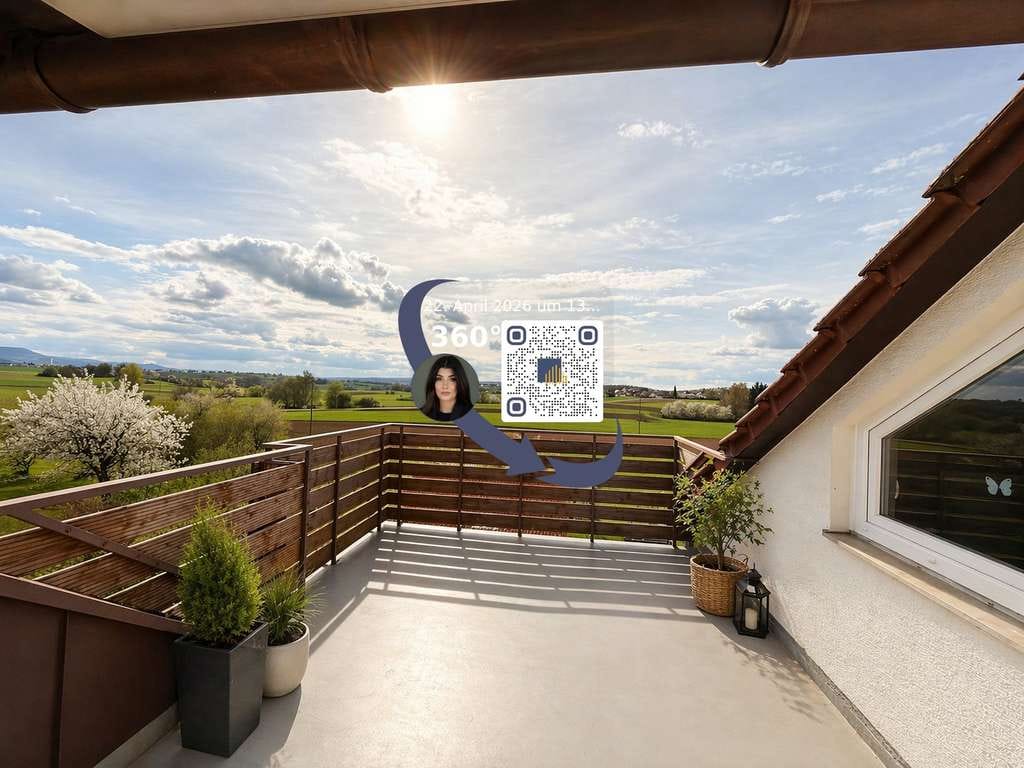Immobilie in Kusterdingen - Charmante Dachgeschosswohnung mit sonniger Terrasse und traumhaftem Weitblick ins Grüne - Bild 0