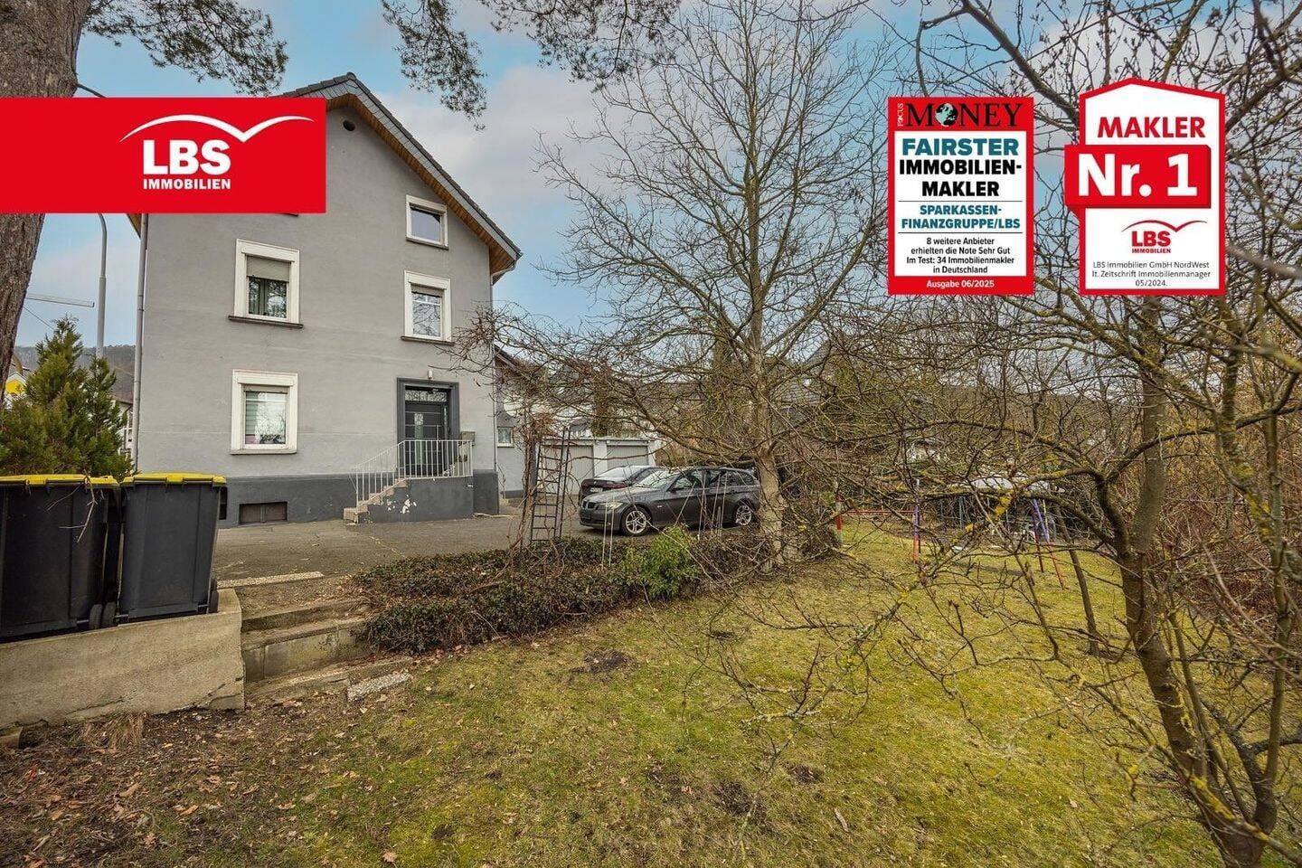 Immobilie in Werdohl - Ein-/Zweifamilienhaus mit Doppelgarage, Hof zum Parken, Garten und Ausblick - Bild 0
