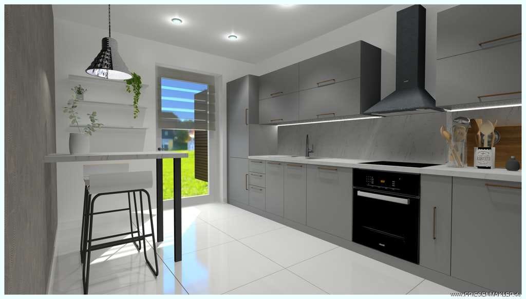 Immobilie in Oldersbek - Vermietetes Anlageobjekt Bj 2023: Bungalow- Mittelhaus mit Südterrasse 10 Autominuten von Husum! - Bild 3