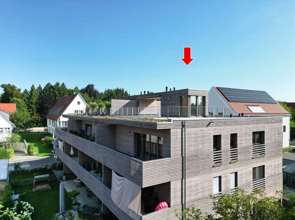 Immobilie in Wolfegg - Penthousewohnung mit Dachterrasse und Blick ins Grüne + TG-Platz und Außenstellplatz - Bild 1