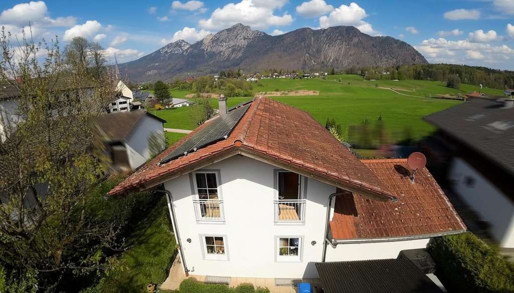 Immobilie in Bayerisch Gmain - Sonniges Familienglück mit Bergblick: Gepflegtes Einfamilienhaus, FBH, Kamin, PV - Bild 3