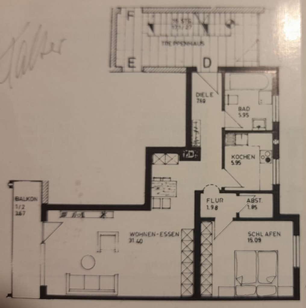 Immobilie in Bad Aibling - Zentral gelegene, sehr ruhige und helle 2 Zimmer Erdgeschosswohnung - Bild 1