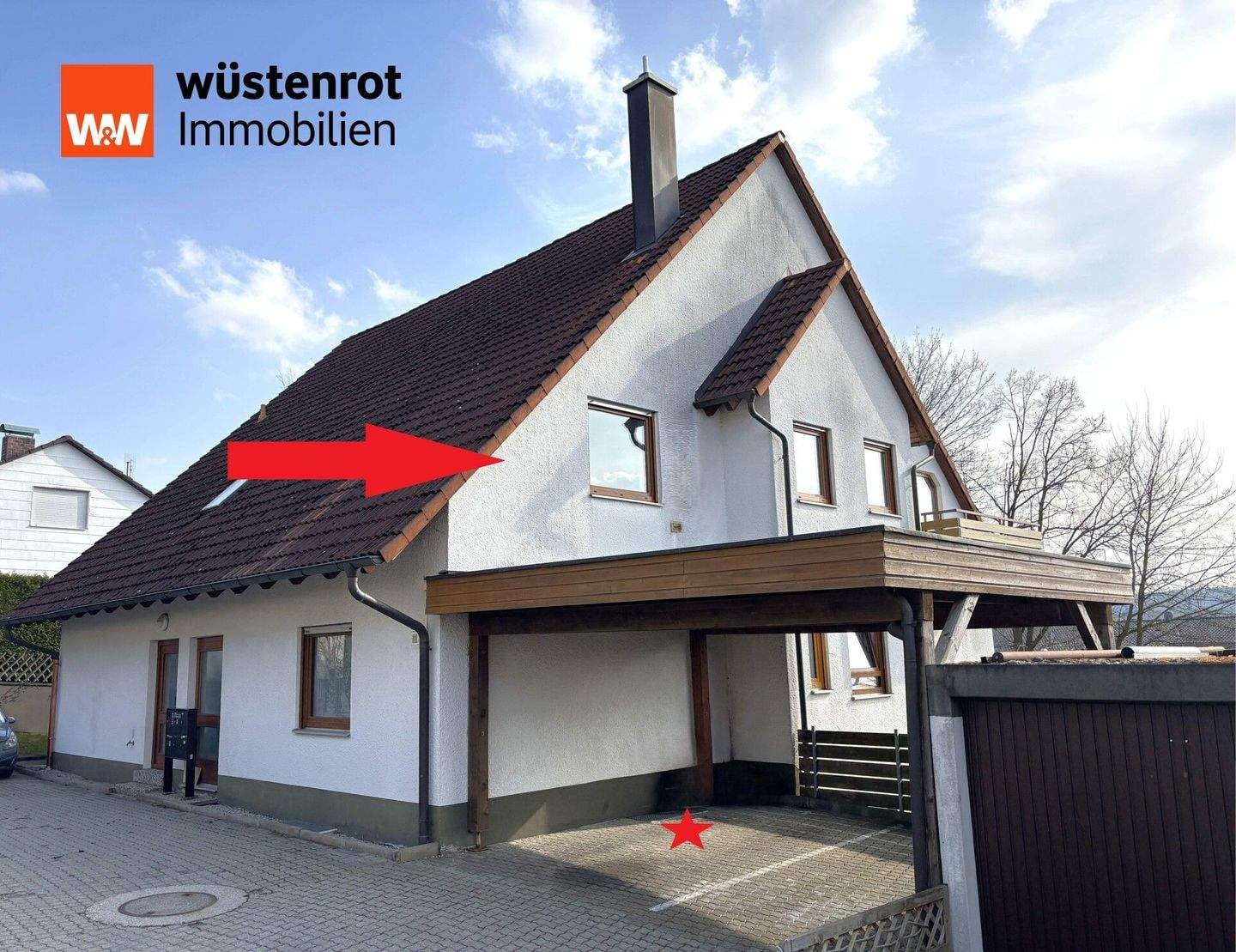 Immobilie in Reichenschwand - Gemütliche 2-Zimmer-Dachgeschoss-Wohnung ca. 56 m², mit EBK und Carport - Bild 0