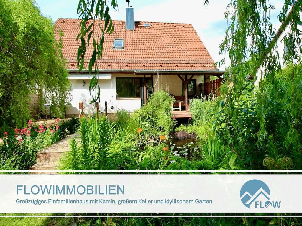 Immobilie in Halbe - großzügiges Einfamilienhaus mit Kamin, großem Keller und idyllischem Garten - Bild 0