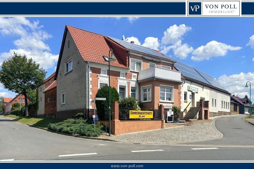 Immobilie in Wittenberg - Großes Einfamilienhaus mit Anbau, Nebengebäude und Gewerbefläche - Bild 0