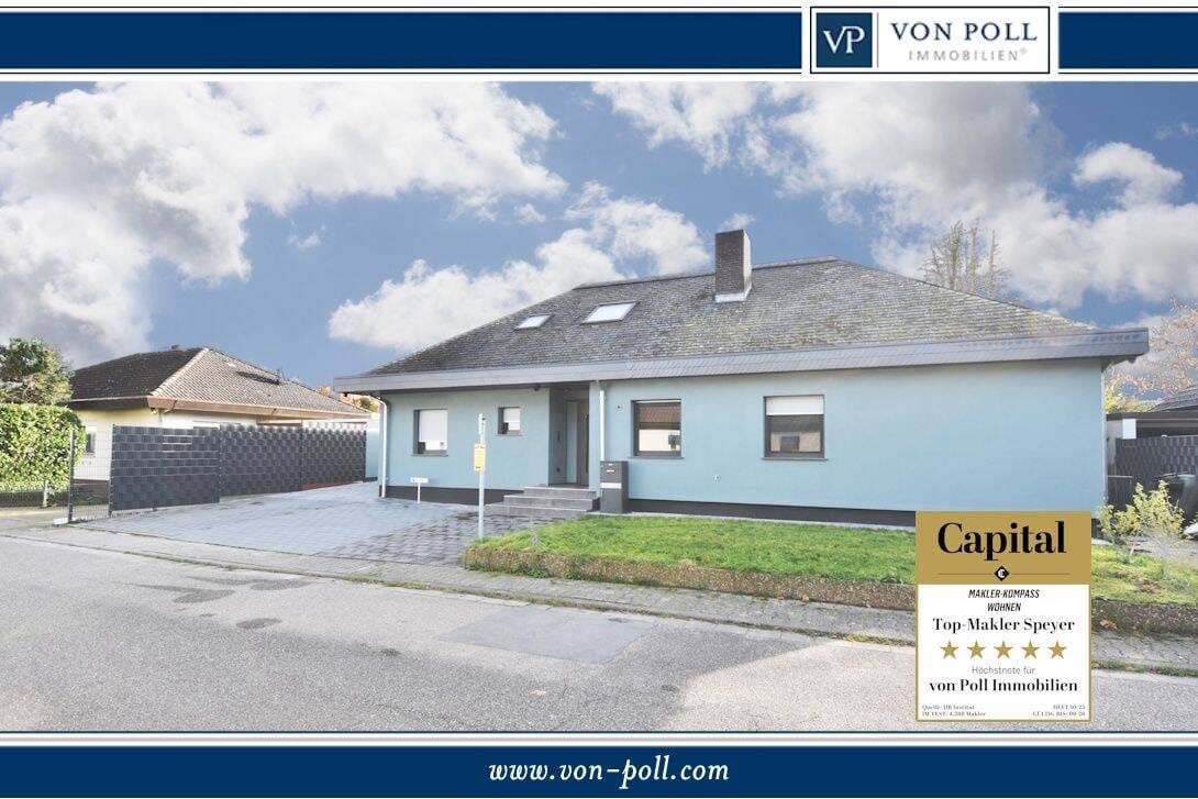 Immobilie in Otterstadt - stilvoll modernisiertes Einfamilienhaus mit viel Platz im Bungalowstil - Bild 0