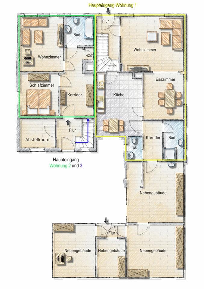 Immobilie in Detern - Wohnhaus mit drei Einheiten in Detern – sofort nutzbar, zwei vermietet, eine frei - Bild 0