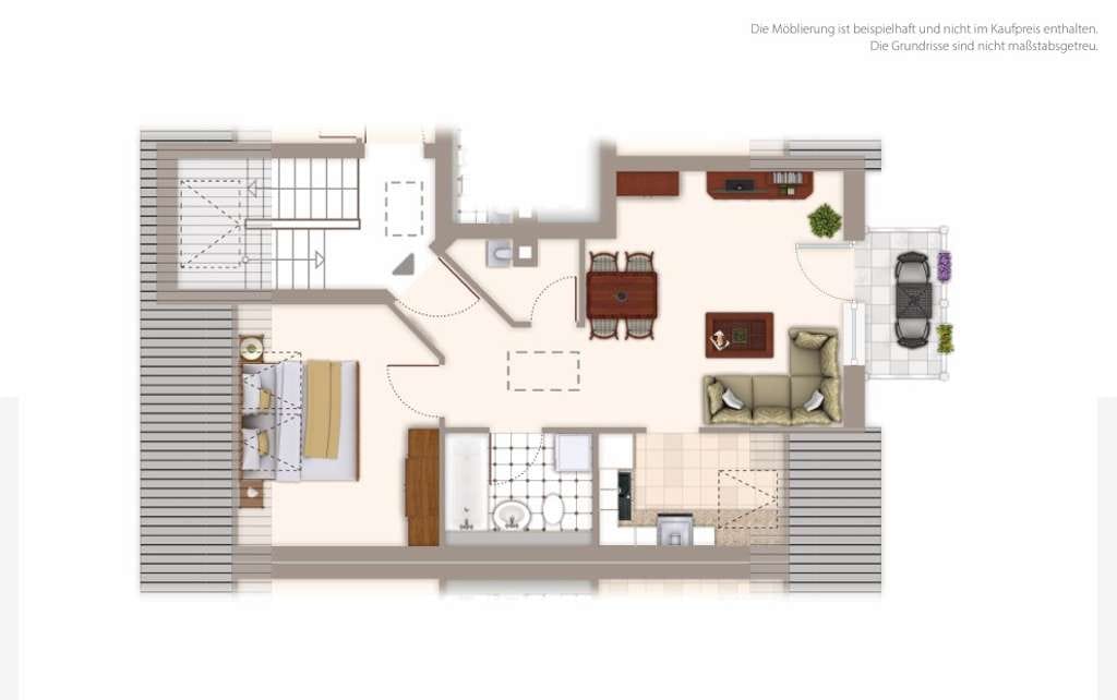 Immobilie in Radeburg - Provisionsfrei - Ruhige, helle Dachgeschoßwohnung mit Balkon und Stellplatz in Radeburg - Bild 0