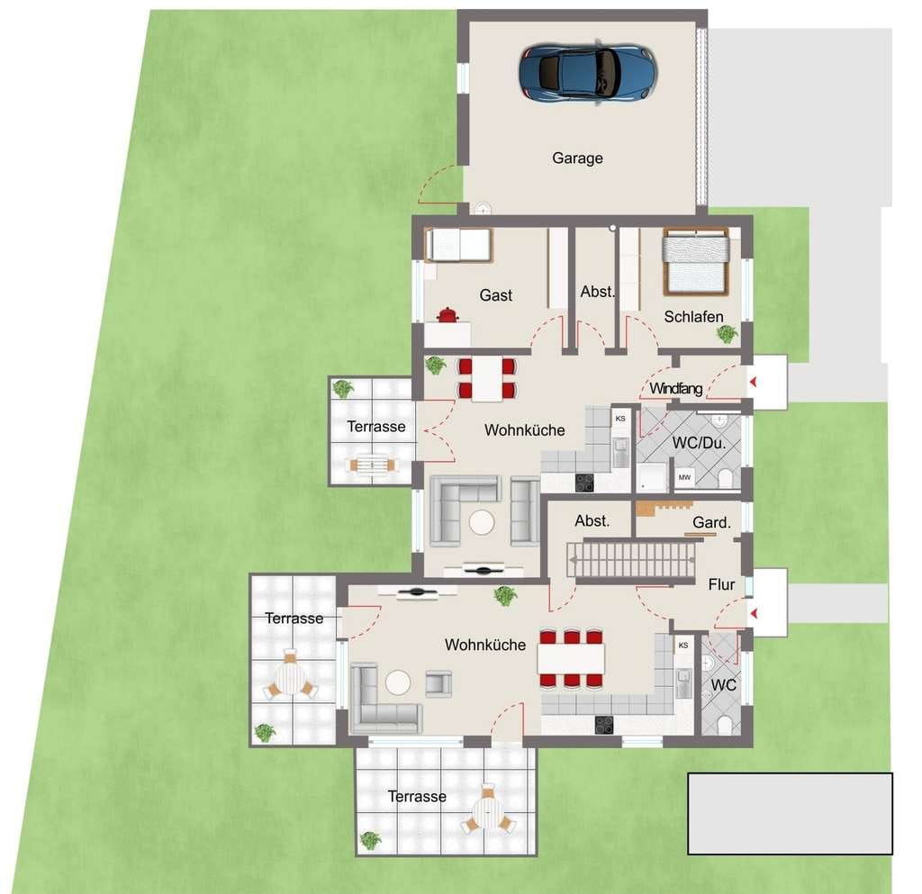 Immobilie in Geiselhöring - Traumhaus mit Einliegerwohnung in Geiselhöring

 - Bild 2