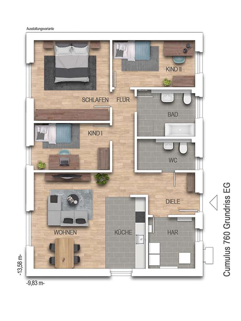 Immobilie in Dörth - Sicher, massiv, preiswert: Neubau-Bungalow zum Wohlfühlen! - Bild 4
