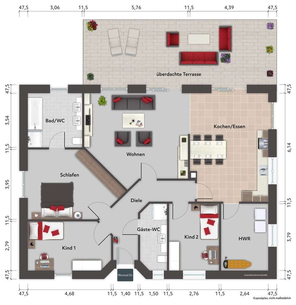 Immobilie in Rövershagen - Hochwertiger Bungalow in idyllischer Wohnlage im Rostocker Speckgürtel ! - Bild 1