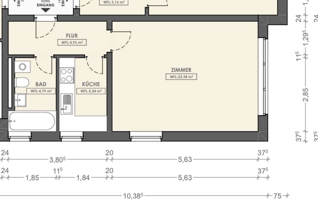 Immobilie in Hannover - Zentrumsnahe 1-Zimmer-Wohnung, vermietet - Bild 3