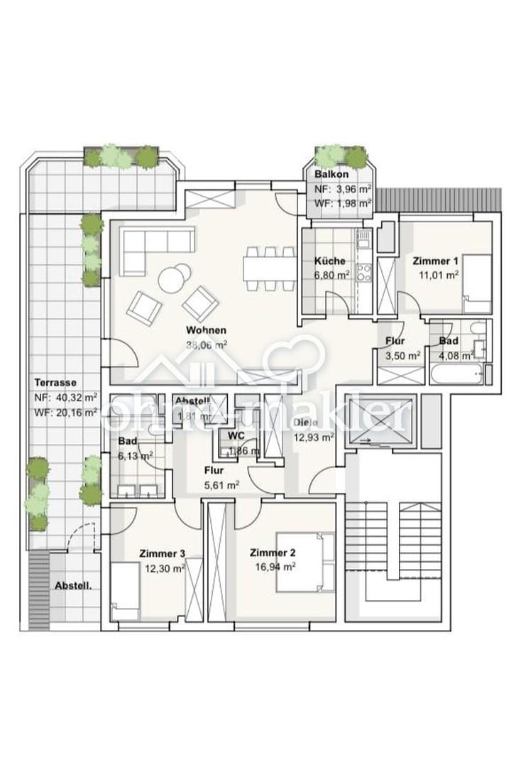 Immobilie in Dinslaken - Terrassenwohnung in Dinslaken (Innenstadt) - Bild 1