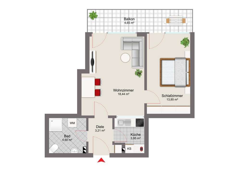 Immobilie in Puchheim - 2-Zi-Wohnung in Puchheim in zentraler Lage - Bild 1