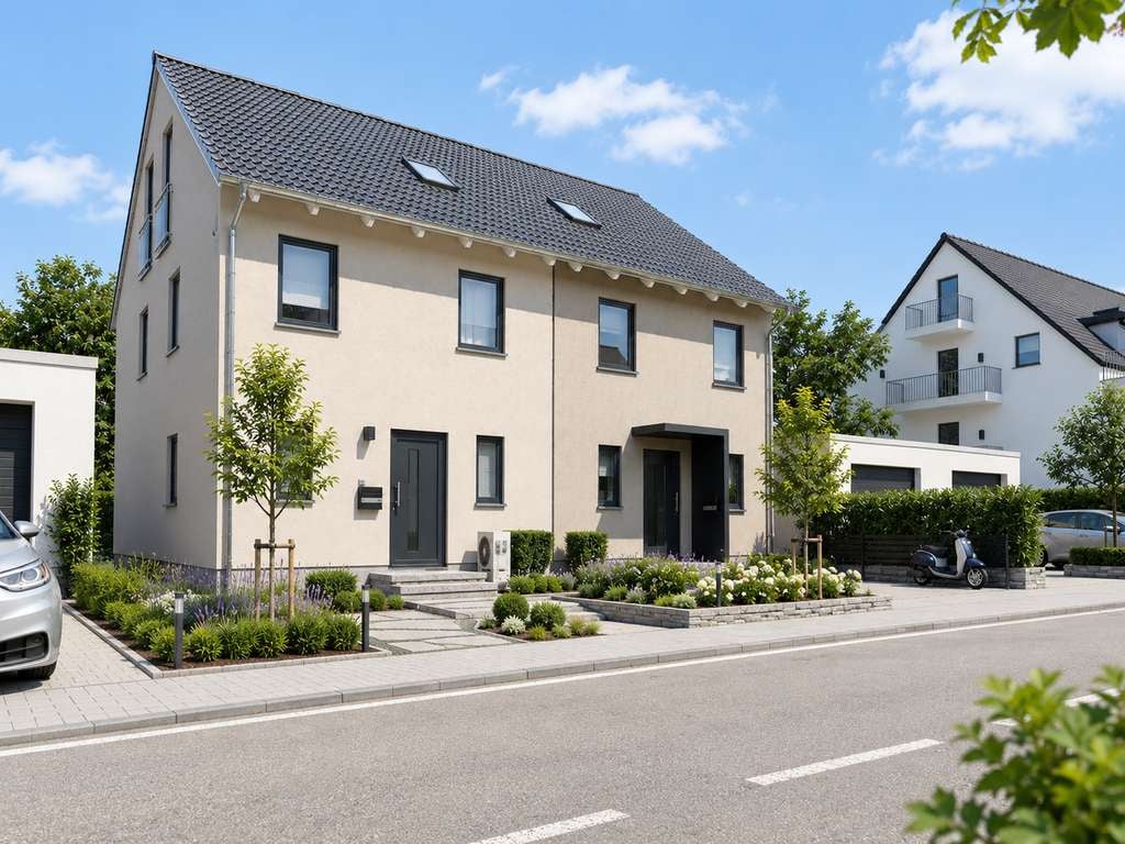Immobilie in Wölfersheim - Wölfersheim: Moderne Doppelhaushälfte mit Grundstück in zentraler Lage - 2. Baureihe - Bild 0