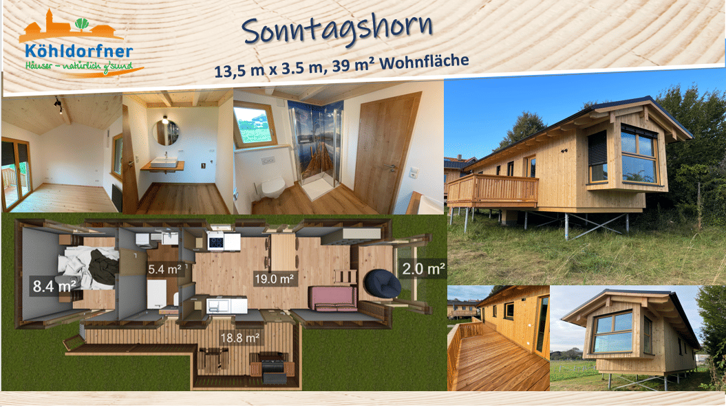 Immobilie in Kirchweidach - TinyChalet "Sonntagshorn" by Köhldorfner - natürlich g´sund - Bild 1