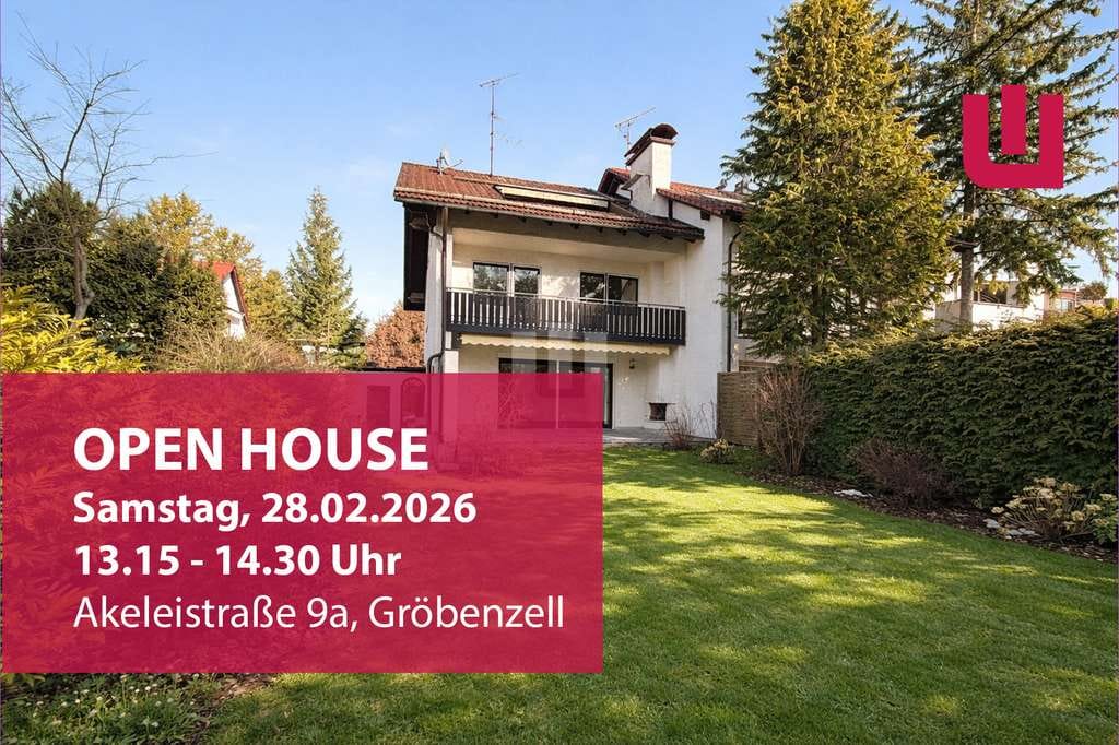Immobilie in Gröbenzell - WINDISCH IMMOBILIEN - Große DHH mit eingewachsenem Garten und Einliegerwohnung in Gröbenzell-Nord - Bild 0