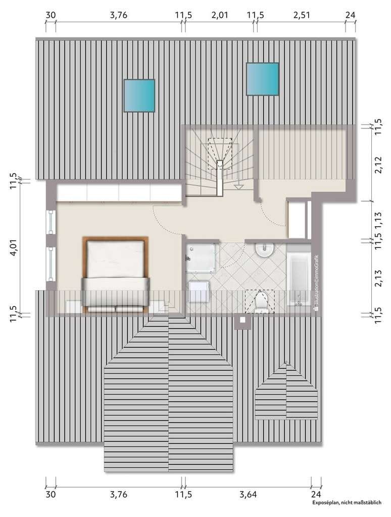 Immobilie in Oberriexingen - Sonnige Maisonette-Wohnung im Herzen von Oberriexingen - Bild 2