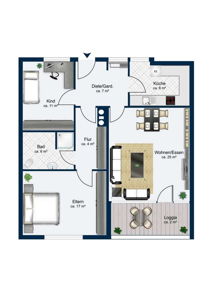 Immobilie in Spenge - +Statt Miete zahlen+modernisierte 3-Zi- Wohnung mit Aufzug u. Loggia+ - Bild 4