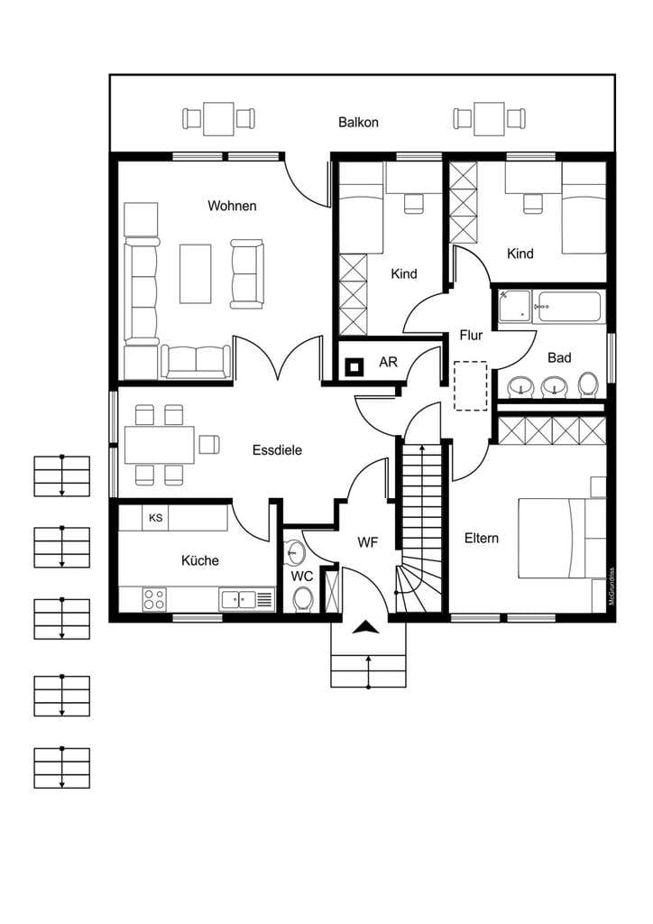 Immobilie in Herscheid - Einfamilienhaus mit Einliegerwohnung in Herscheid - Bild 3