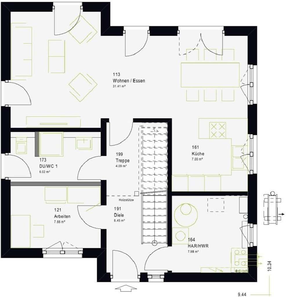 Immobilie in Diekholzen - Modernes Einfamilienhaus mit Pultdach - Ideal für junge Familien - Bild 4