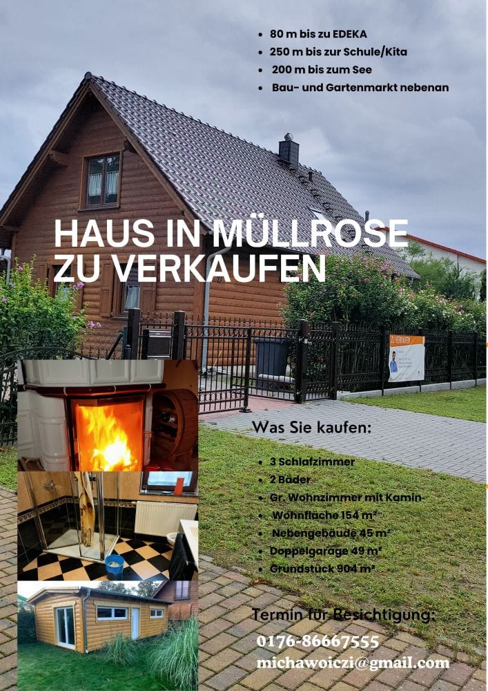 Immobilie in Müllrose - Geräumiges Holzhaus in Müllrose - Bild 0