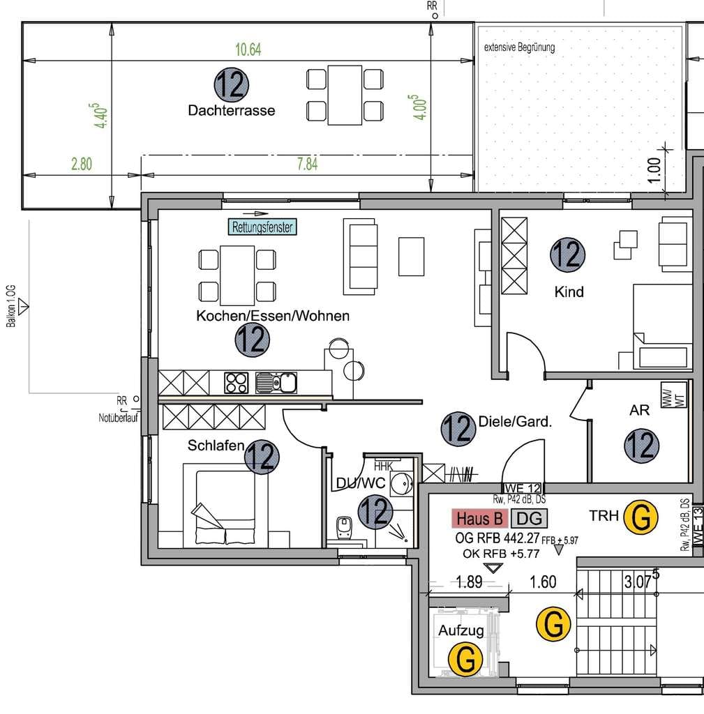 Immobilie in Stimpfach - Exklusive Penthouse Wohnung, 3-Zimmer inkl. 45m² Dachterrasse - Bild 1