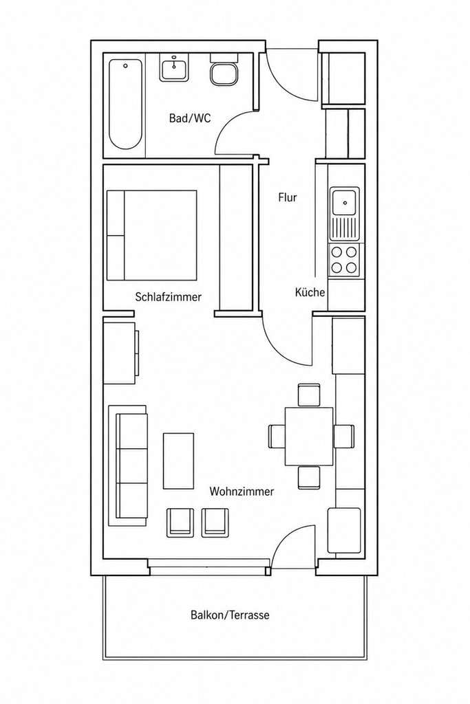 Immobilie in Bad Tölz - Bad Tölz:
Attraktives, vermietetes 1-Zimmer-Apartment mit Terrasse und TG-Stellplatz - Bild 3