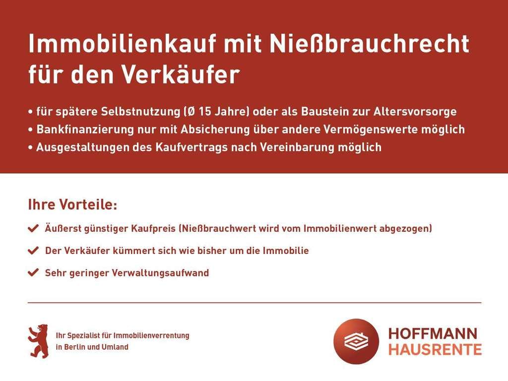 Immobilie in Hennigsdorf - Kapitalanlage mit Nießbrauch:Reihenendhaus im begehrten Nieder Neuendorf, Fernwärme, Energieklasse B - Bild 1