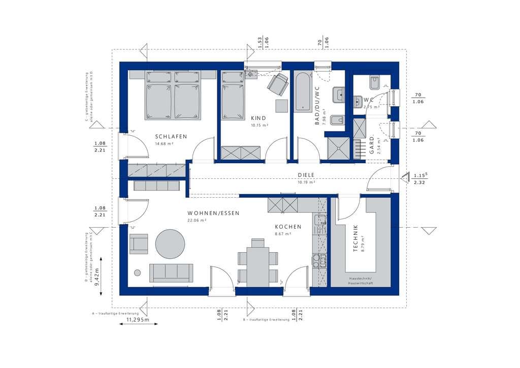 Immobilie in Alf - Bien-Zenker AMBIENCE 88 - Cleveres Bungalow-Wohnen in Alf mit Stil und Komfort - Bild 2