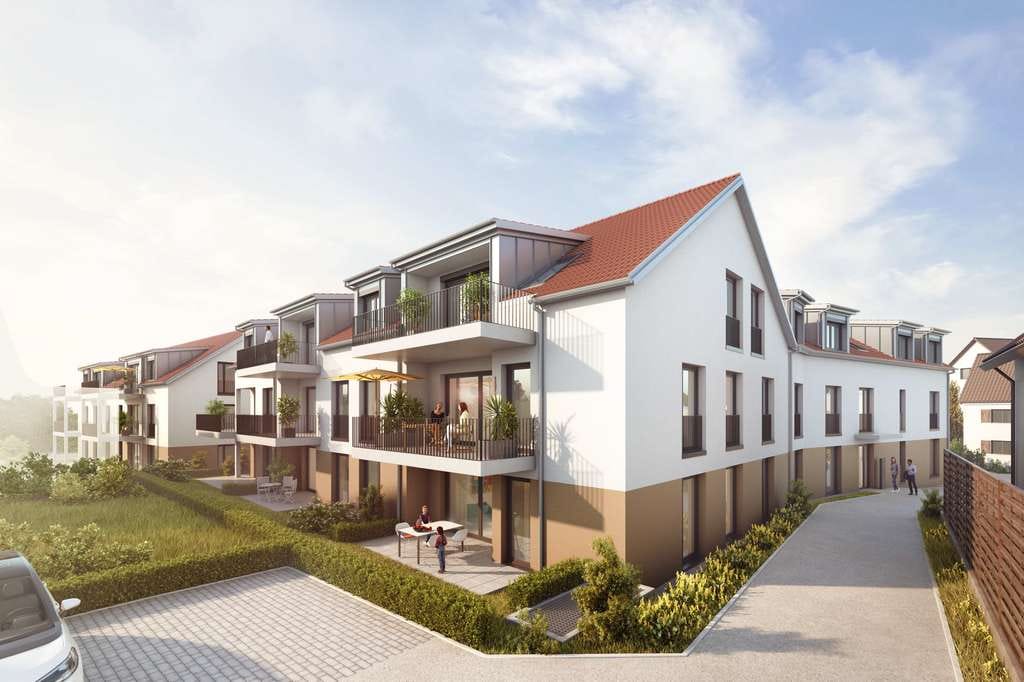 Immobilie in Heitersheim - NEUBAU-Traumwohnung in Heitersheim, Honiggasse 4 Zimmer im OG, 2 Bäder und sonnigem Südbalkon! - Bild 0