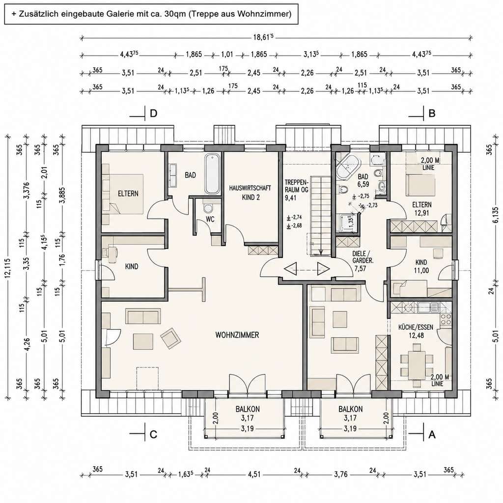 Immobilie in Mehring - Außergewöhnliche 5-Zimmer-Maisonette mit Galerie, Südwestbalkon und besonderem WohngefüNeues Inserat - Bild 3