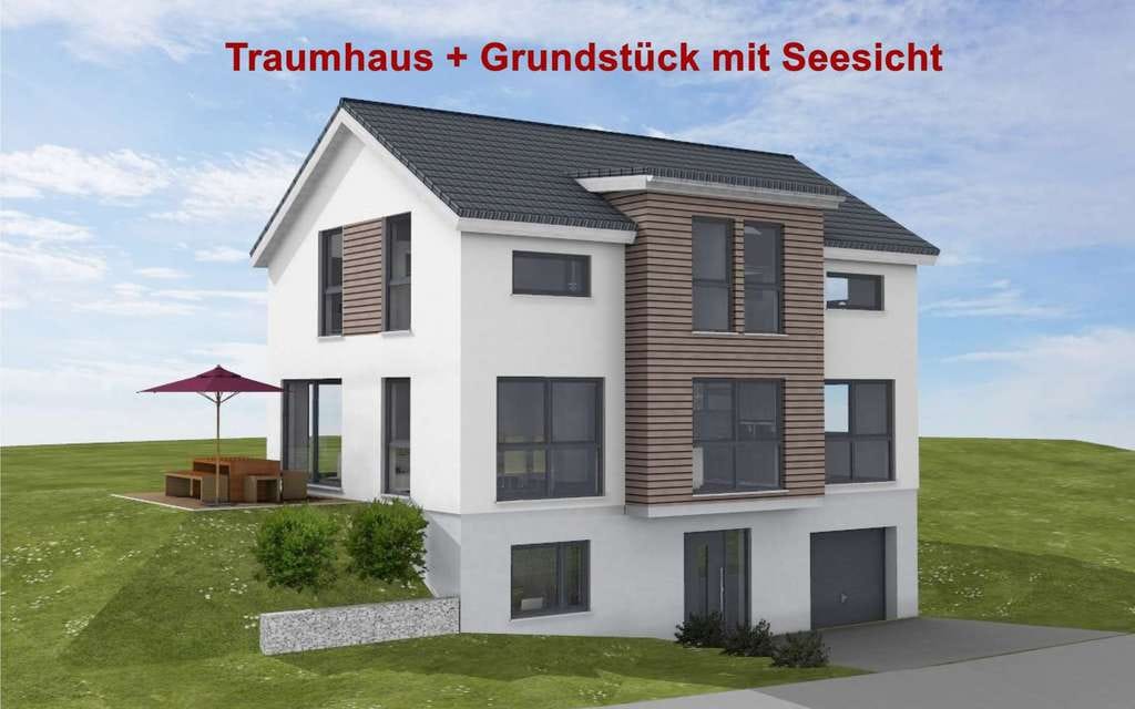 Immobilie in Gaienhofen - Familienglück am Bodensee – in Planung, Neubau-Einfamilienhaus mit Seesicht - Bild 1