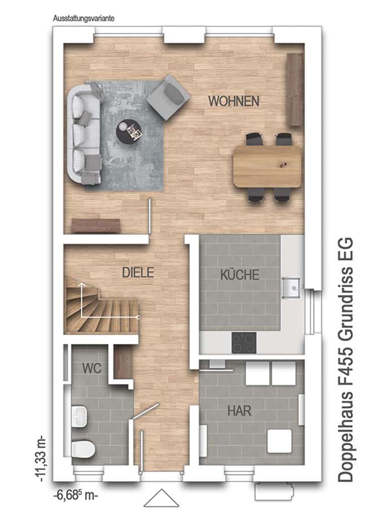 Immobilie in Oststeinbek - Mein Traumhaus Ziegelei via 3 Etagen+ Dachterrasse Klinker  5 Zimmer - Bild 1