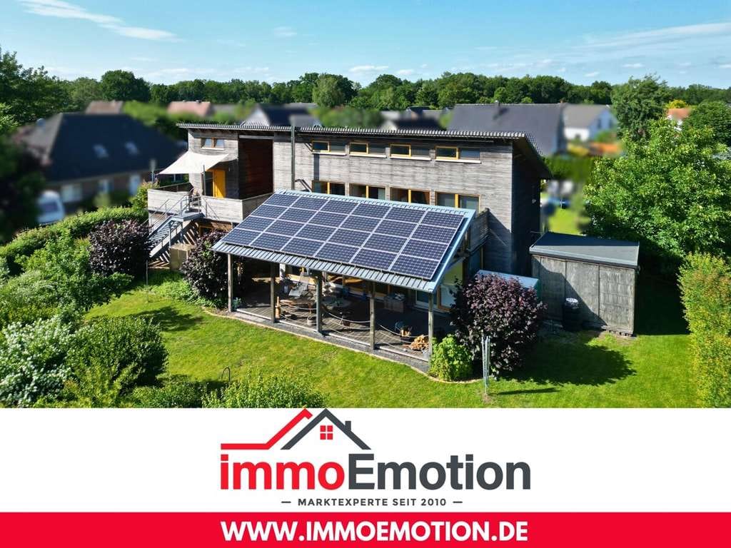 Immobilie in Lauenbrück - Nichts von der Stange: Nachhaltiges 8-Zimmer-Holzhaus mit PV-Anlage, Pelletheizung und Ferienwohnung - Bild 0