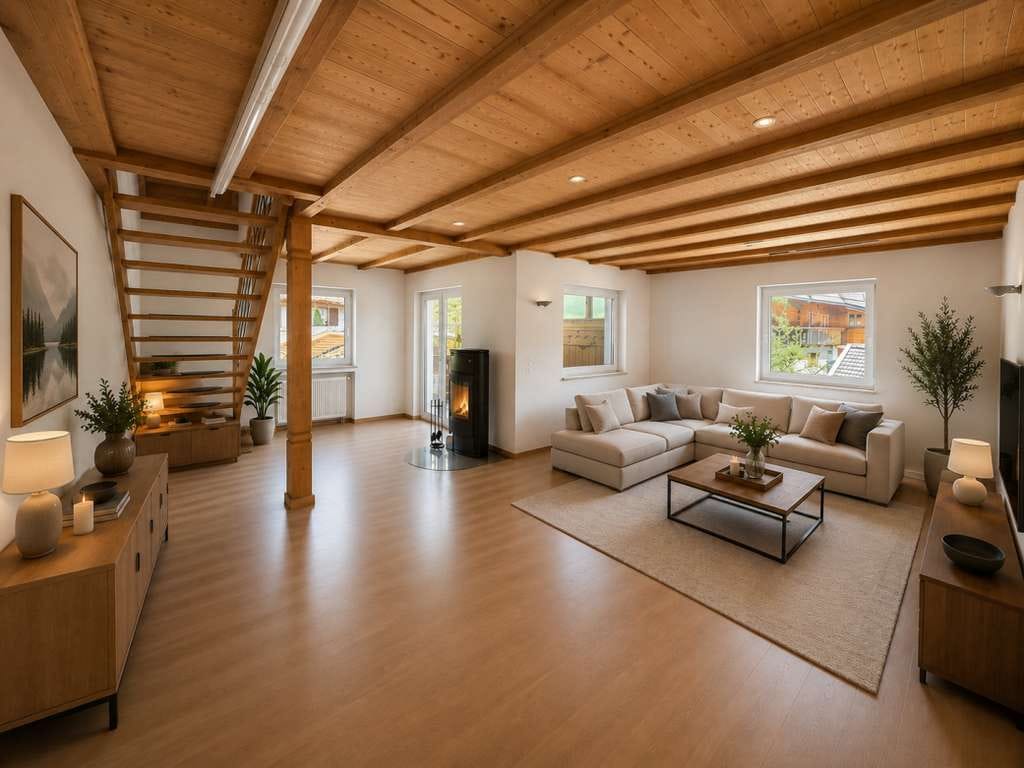 Immobilie in Wallgau - Maisonette-Dachgeschosswohnung mit Hauscharakter und Alpenblick. - Bild 0