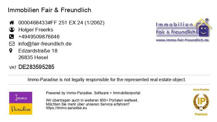 Immobilie in Rhauderfehn - RESERVIERT*** EINFAMILIENHAUS IN TRAUMHAFTER KANALLAGE VON RHAUDERFEHN RAJEN! - Bild 1