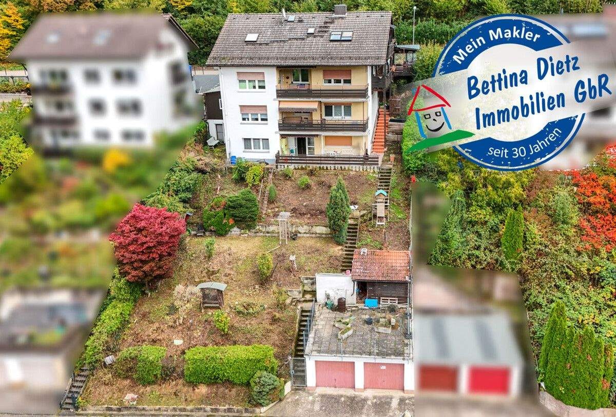 Immobilie in Bad Soden-Salmünster - DIETZ: 2 bis 3 Familienhaus mit schönem Blick, Doppelgarage in Waldrandlage! 1 Wohneinheit frei! - Bild 0