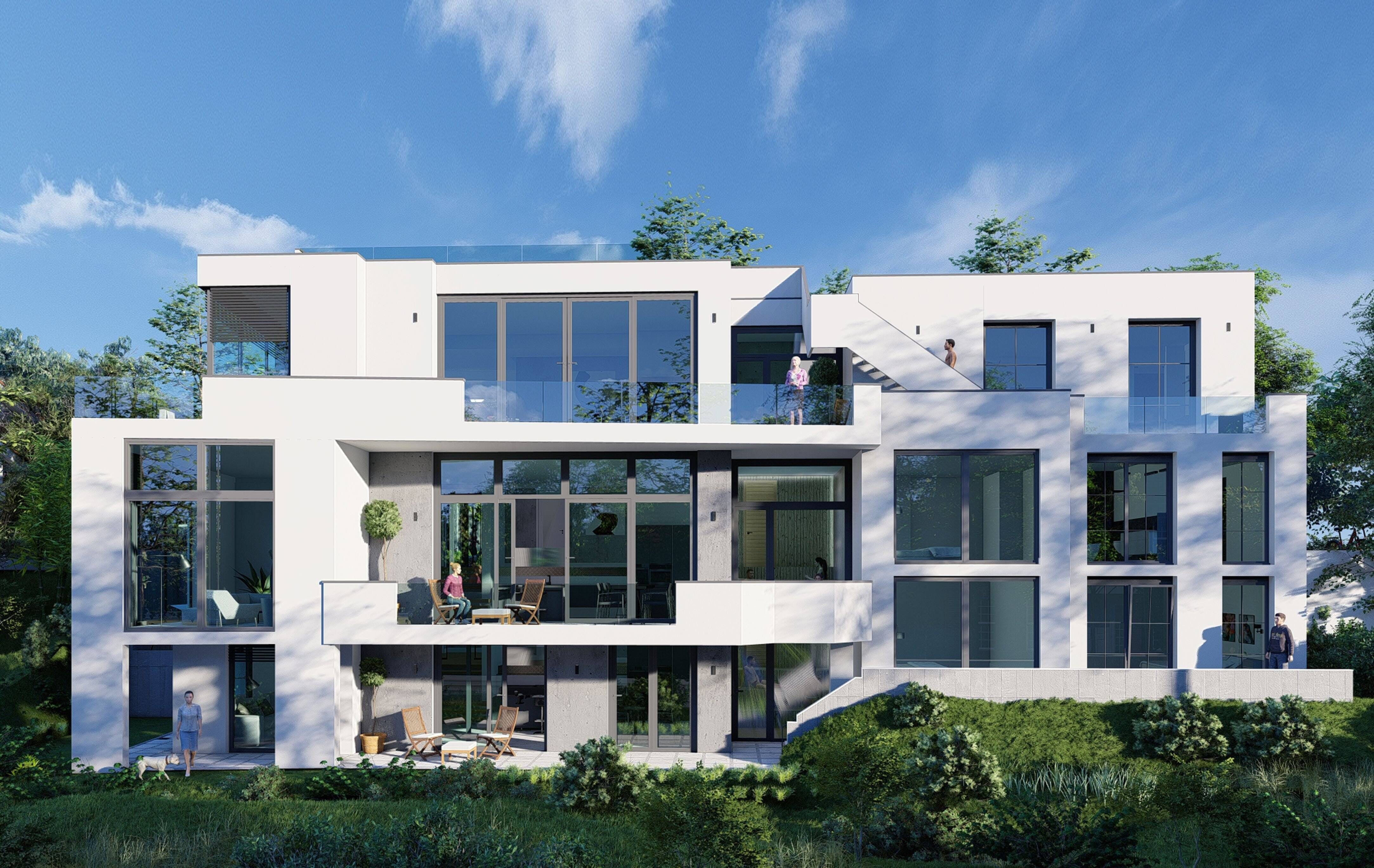 Immobilie in Gorxheimertal - PANORAMA! Stilvolles Design trifft auf atemberaubende Aussicht. Gartengeschoss - Luxuriöse 5 Zimmer Whg. mit 2 Bädern, Sauna und eigenem Gartenanteil - Bild 0