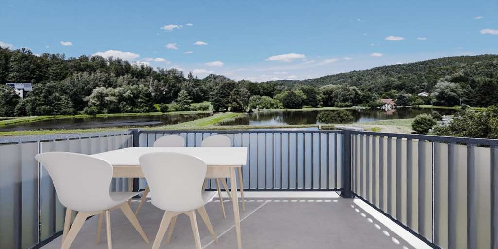 Immobilie in Hartmannsdorf bei Kirchberg - Wohnen am Wasser - moderne 3-Raumwohnung mit Garten, Terrasse und Balkon - Bild 4