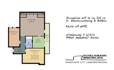 Immobilie in Nessetal - Große Dachgeschosswohnung mit Balkon und perfektem Blick ins Grüne - Bild 4