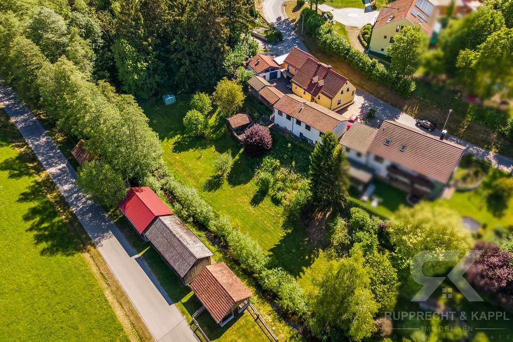 Immobilie in Teunz - Wohnen und Arbeiten: Renoviertes Einfamilienhaus mit ELW, Werkstatt, Lackiererei auf Traumgrundstück - Bild 1