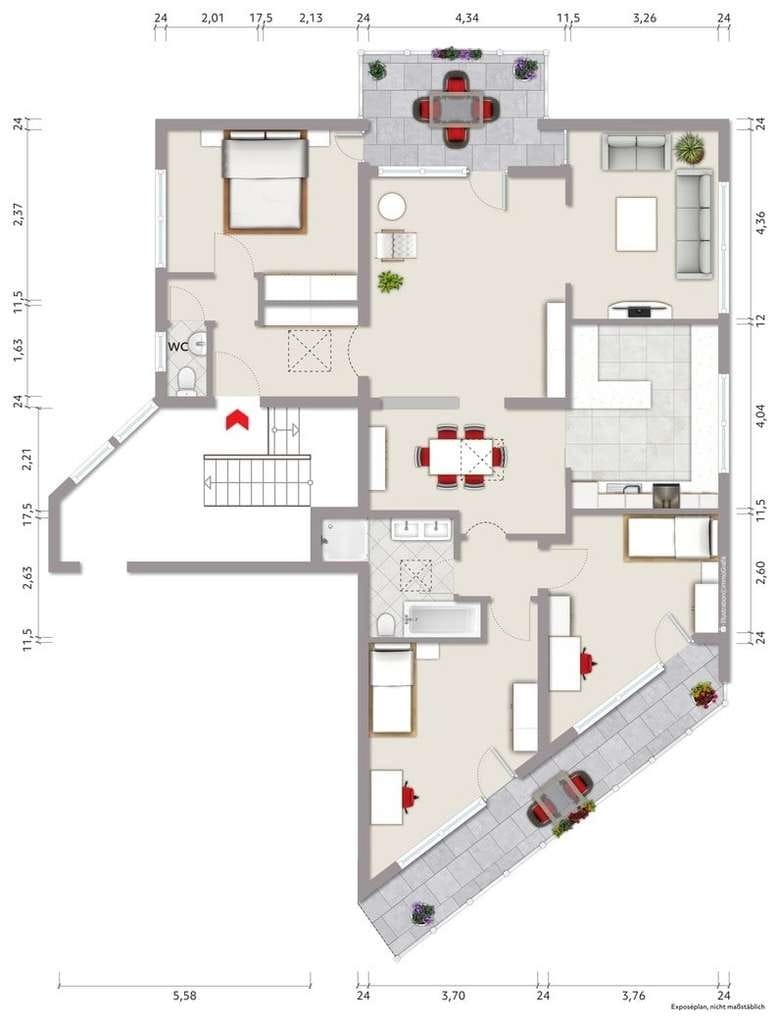 Immobilie in Ingersheim - Großzügige 4,5 Zimmer Wohnung im Herzen von Ingersheim - Bild 1