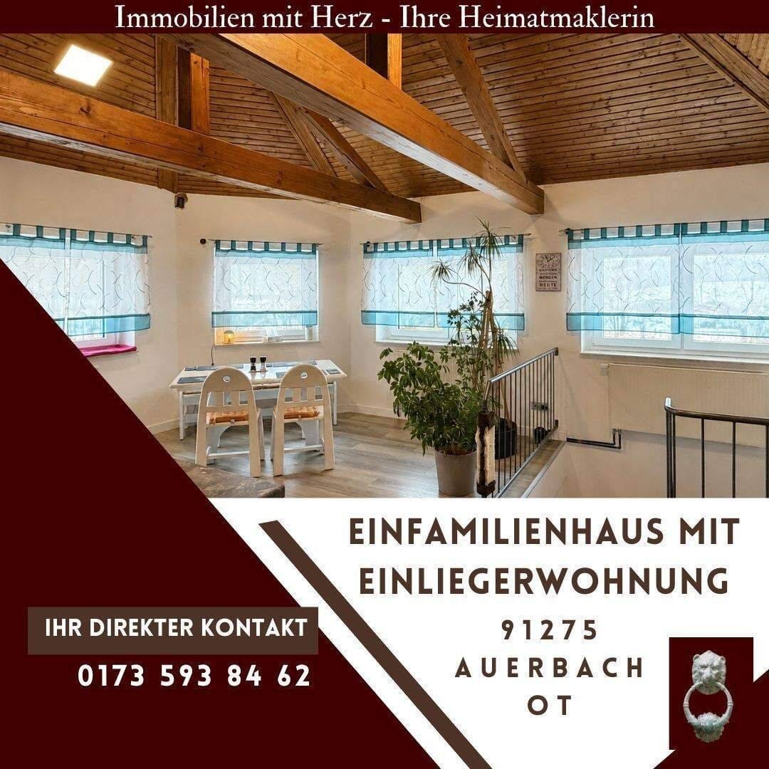 Immobilie in Auerbach in der Oberpfalz - Einfamilienhaus mit Einliegerwohnung - gewerblich nutzbar - Bild 0