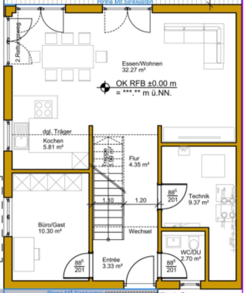Immobilie in Ottersweier - Moderne Doppelhaushälfte inkl. Baugrundstück in 77833 Ottersweier - Bild 2