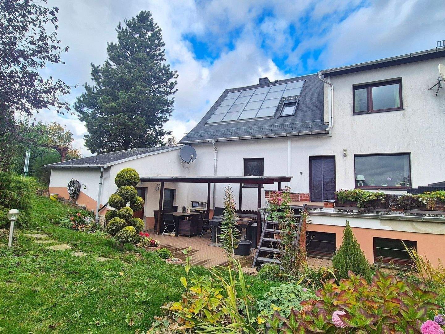 Immobilie in Zettlitz - bezugsfertige, großzügige Doppelhaushälfte mit Garage, Einbauküche, Solarthermie, Pelletheizung, Terrasse und Whirlpool - auf Wunsch möbliert - Bild 0