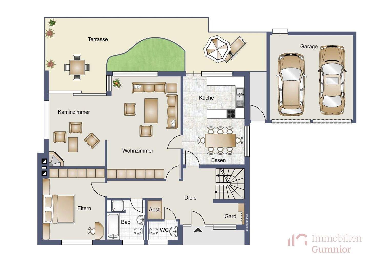 Immobilie in Emsdetten - Dichterviertel - geräumiges Ein/Zweifamilienhaus mit großem Grundstück in Sackgassenlage - Bild 4