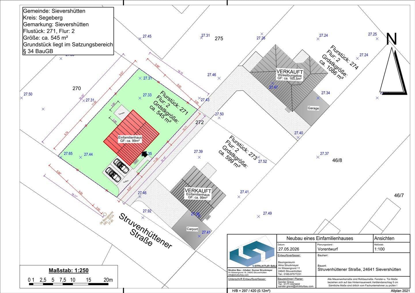 Immobilie in Sievershütten - Geplantes Bauvorhaben - Neubau-Einfamilienhaus mit schönem Garten - Bild 2