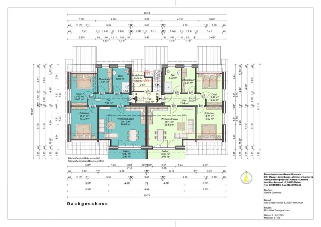 Immobilie in Berumbur - Energieeffiziente Neubau-Wohnung mit Balkon und PKW-Stellplatz - Bild 3